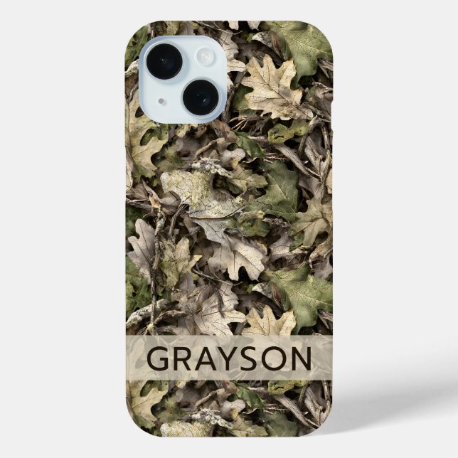 Leaves Camouflage Personalized Case-Mate iPhone Hülle (Rückseite)