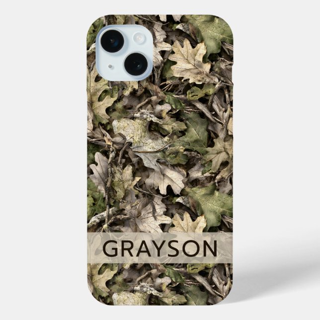 Leaves Camouflage Personalized Case-Mate iPhone Hülle (Rückseite)