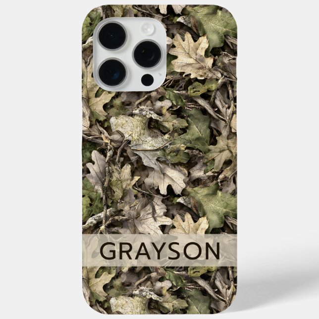 Leaves Camouflage Personalized Case-Mate iPhone Hülle (Rückseite)