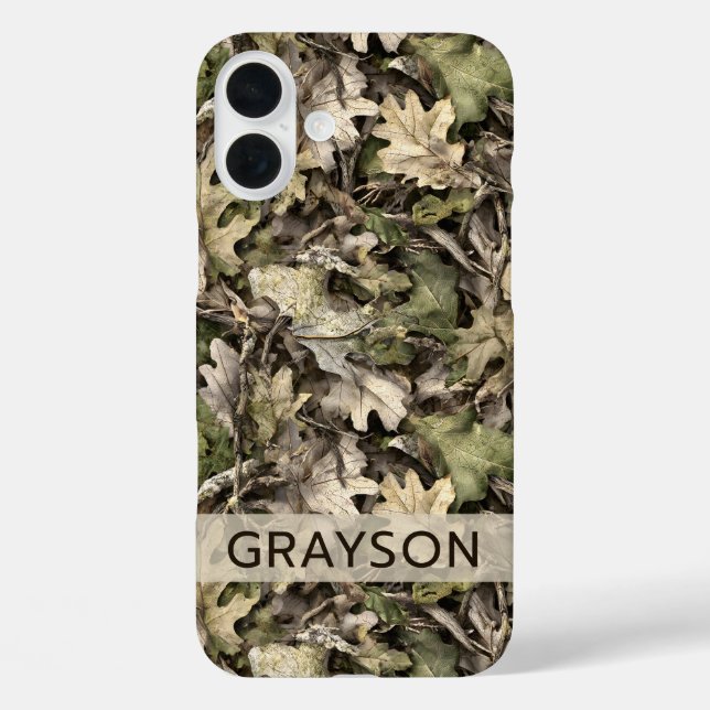 Leaves Camouflage Personalized Case-Mate iPhone Hülle (Rückseite)