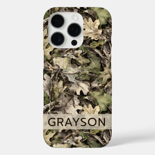 Leaves Camouflage Personalized Case-Mate iPhone Hülle (Rückseite)