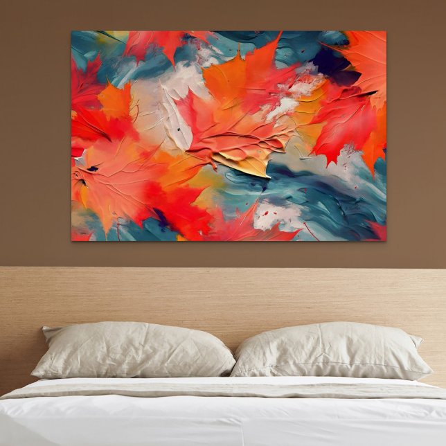 Leaves In The Wind – Abstract Autumn Motion Leinwanddruck (Leaves In The Wind – Abstract Autumn Motion)