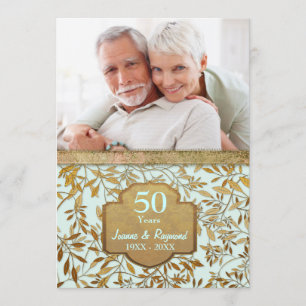Leaves of Gold 50. Hochzeitstag Einladung