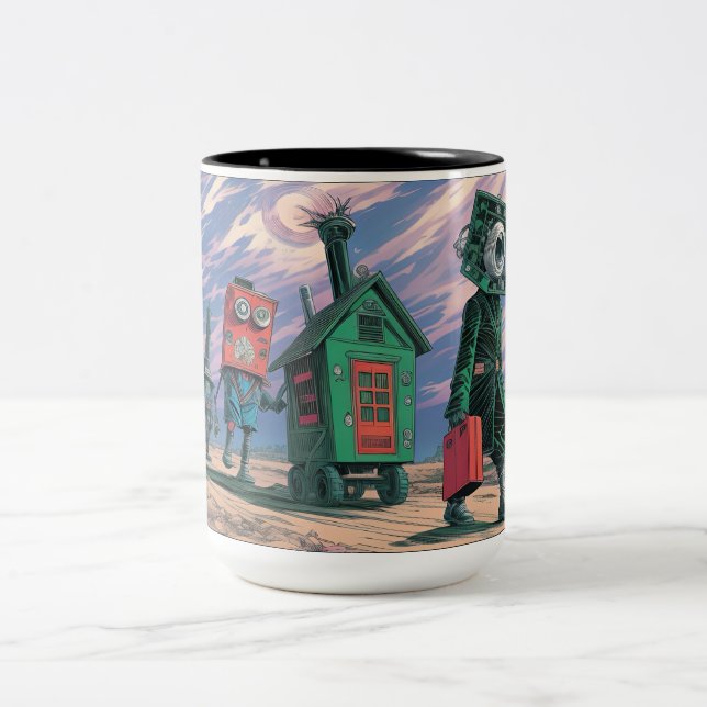 Leaving for better ground zweifarbige tasse (Mittel)