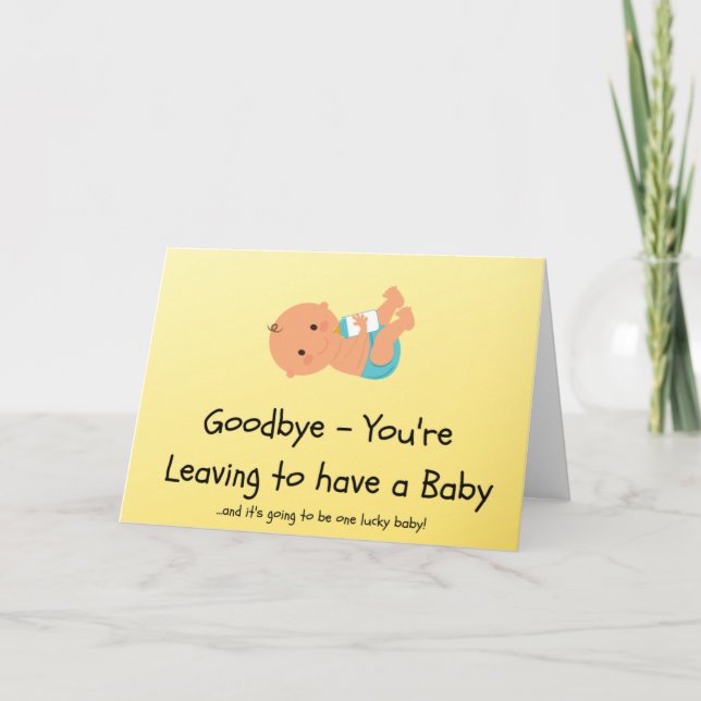 Leaving to have a Baby Card Karte (Vorderseite)