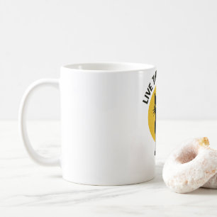Leb das Geheimnis Black Cat Mond T-Shirt Kaffeetasse