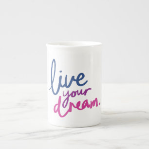 Leb Deinen Traum Inspirierende Zitat Kaffeetasse Prozellantasse