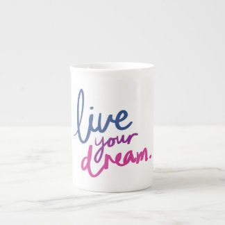 Leb Deinen Traum Inspirierende Zitat Kaffeetasse Prozellantasse