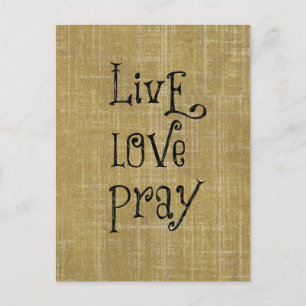 Leb Liebe Bete Christliches Zitat Affirmation Postkarte