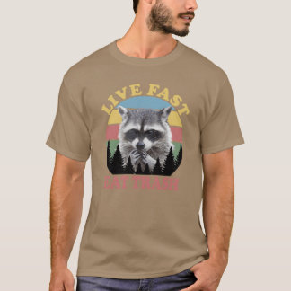 Leb schnell Eatrash Vintage lustiges Geschenk T-Shirt
