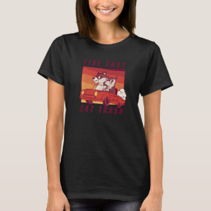 Leb schnell, friss Müll Waschbär Opossum Vintage R T-Shirt