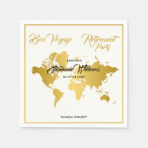 Leb wohl Goldene Grenze Weltkarte Ruhestandsparty