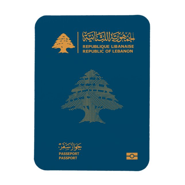 Lebanon passport magnet (Vertikal)
