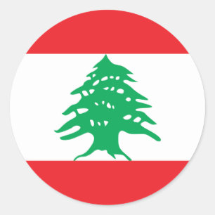 lebanon runder aufkleber