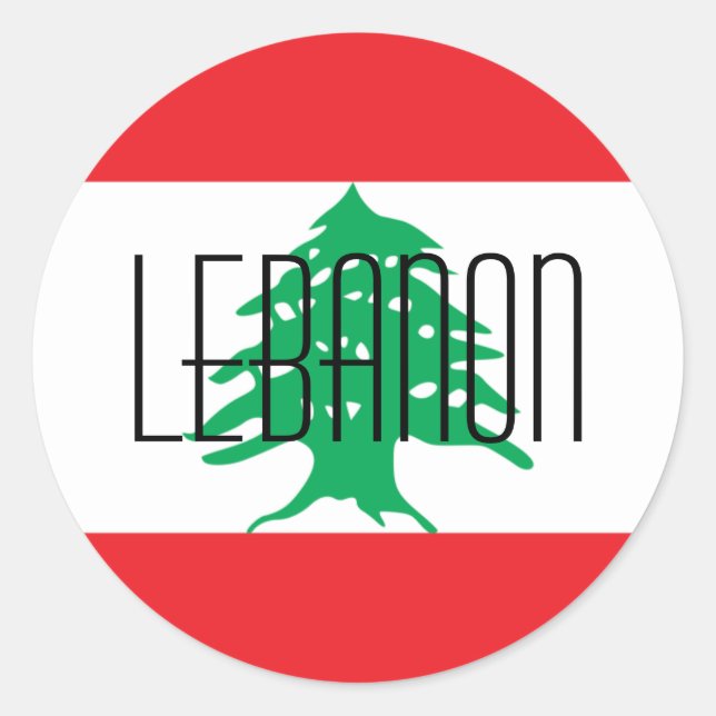 lebanon runder aufkleber (Vorderseite)
