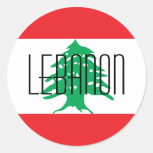 lebanon runder aufkleber