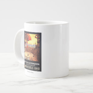 Lebaudy-Luftschiff mit Weltflaggen auf der Expo Jumbo-Tasse