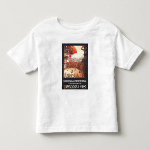 Lebaudy Luftschiff mit Weltflaggen auf der Expo Kleinkind T-shirt