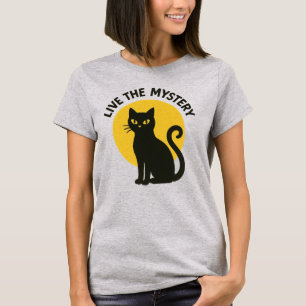 Lebe das Geheimnis Black Cat Moon T-Shirt