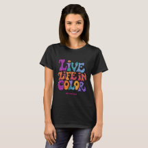 Lebe das Leben in Farbe Retro 70er psychedelische