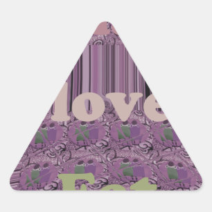 Lebe das Leben in vollen Zügen: Essen, Liebe, Spie Dreieckiger Aufkleber