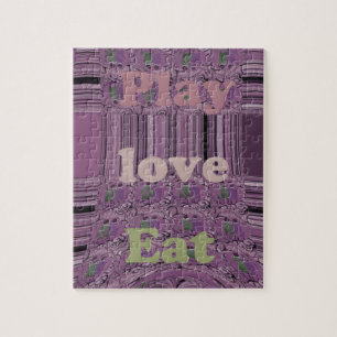 Lebe das Leben in vollen Zügen: Essen, Liebe, Spie Puzzle
