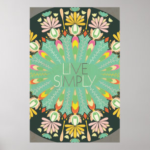 Lebe einfach drucken poster
