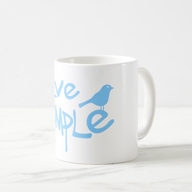 Lebe Einfach Kaffeetasse (VorderseiteRechts)