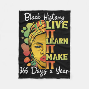 Lebe es, lerne es, mache es zum Afrikanischen Schw Fleecedecke