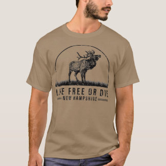 Lebe Frei Oder Stirb New Hampshire Natur Vintage T-Shirt
