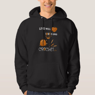 Lebe gut, lache laut, häkle oft Häkeln Hoodie