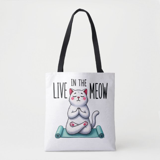 "Lebe in the Meow" Funny Cat Lover (Vorderseite)