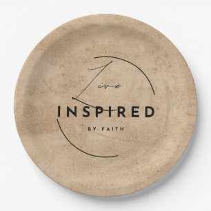 Lebe inspiriert vom Glauben Minimalistischer Chris Pappteller
