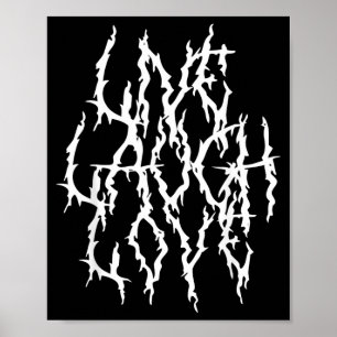 Lebe Lach Lustig Liebe Heavy Black Metal Parodie Poster