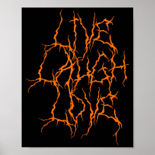 Lebe Lach Lustig Liebe Schwerer Schwarzer Metall I Poster