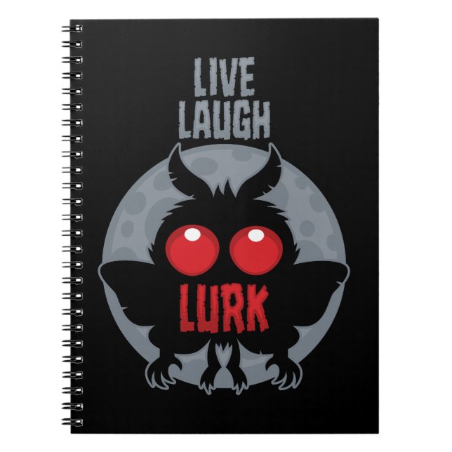 Lebe Lache Lauere Mothman Kryptid Notizblock (Vorderseite)