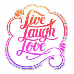 Lebe lache liebe Aufkleber