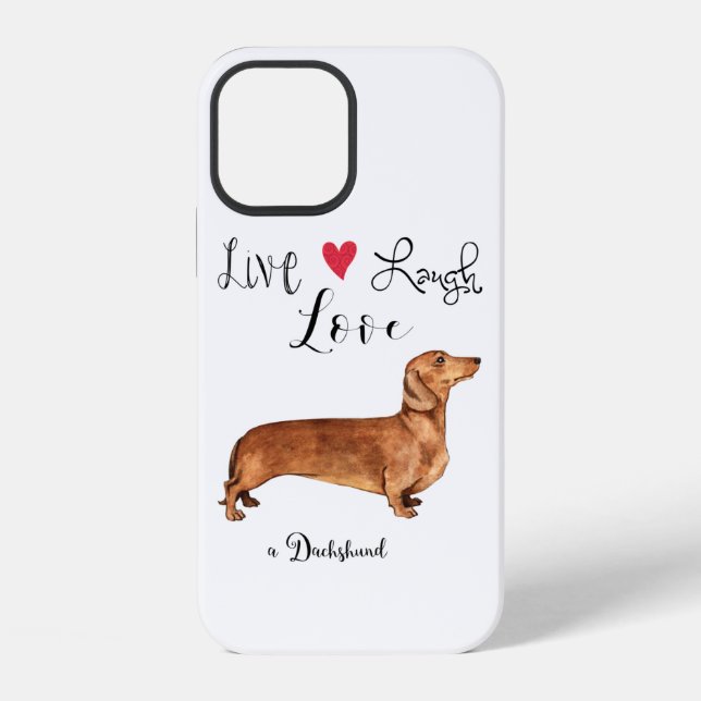Lebe Lache Liebe einen Dachshund iPhone Hülle (Rückseite)