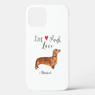 Lebe Lache Liebe einen Dachshund iPhone 12 Hülle