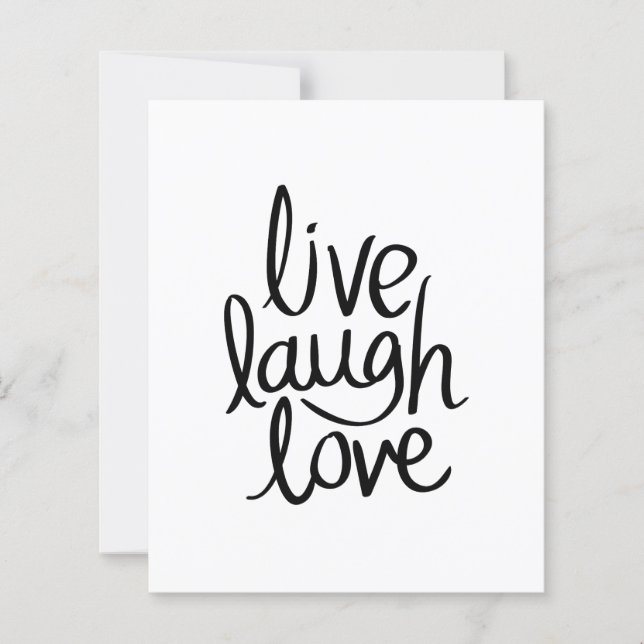 Lebe Lache Liebe – Klassische Inspirierende Typogr (Vorderseite)