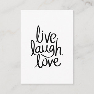 Lebe Lache Liebe – Klassische Inspirierende Typogr Begleitkarte
