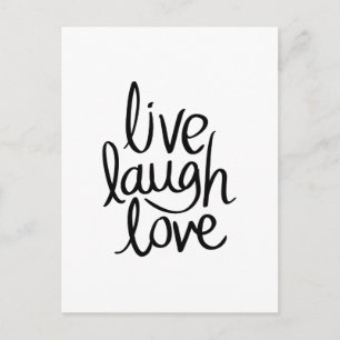 Lebe Lache Liebe – Klassische Inspirierende Typogr Postkarte