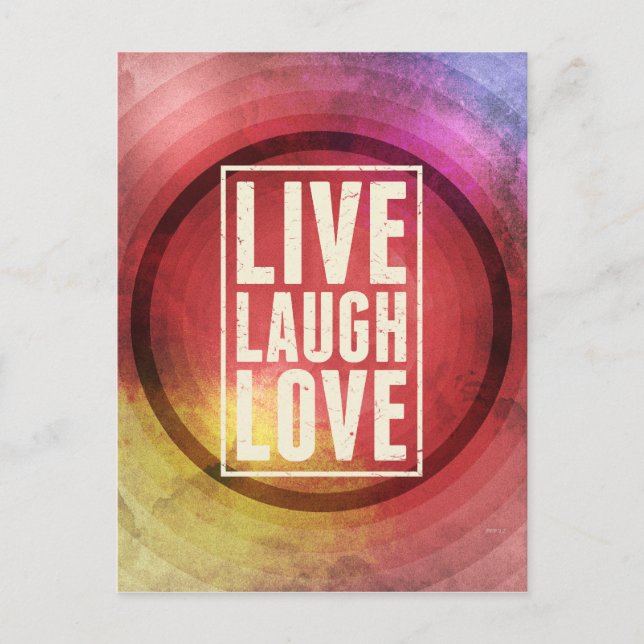 Lebe Lache Liebe Postkarte (Vorderseite)