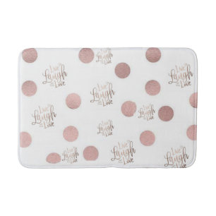 Lebe Lache Liebe Rose Badezimmer Badematte