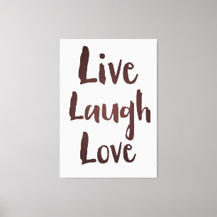 Lebe Lache Liebe Vintage-Inspirationszitat Leinwanddruck