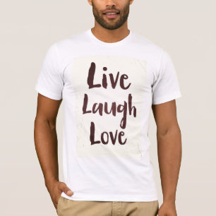 Lebe Lache Liebe Vintage-Inspirationszitat T-Shirt