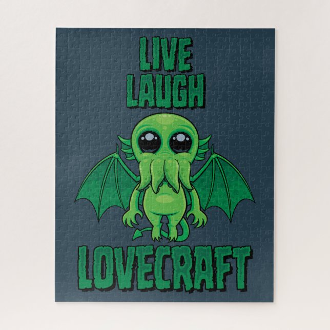 Lebe Lache Lovecraft Süßer Cthulhu Puzzle (Vertikal)