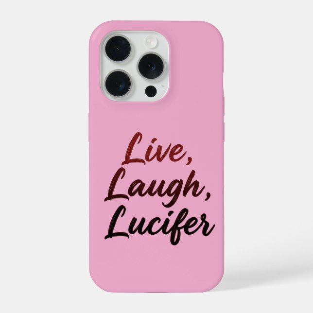 Lebe, Lache, Luzifer iPhone Hülle (Rückseite)