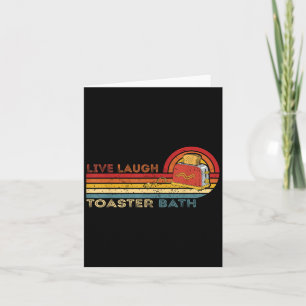 Lebe Lache Toaster Bad Vintage Skelett Meme Dunkel Karte
