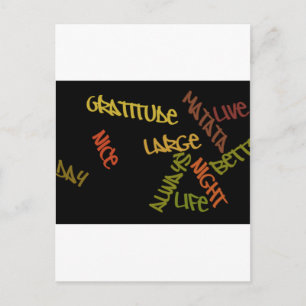 Lebe Leben in Großer Wortkunst Postkarte